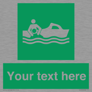 Custom sign safe condition Rescue boat